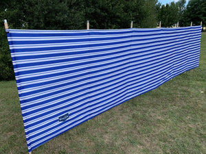 Vanilla Leisure 7 Wooden Pole Non-Woven Windbreak Blue