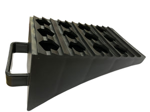 Wheel chock with handle, twin pack