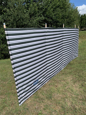 Vanilla Leisure Prestige 5 Pole Striped Windbreak Charcoal