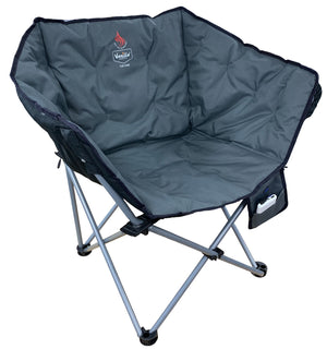 Vanilla Leisure Tub Chair Heated Charcoal + Power Bank