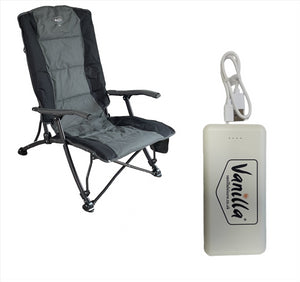 Vanilla Leisure Etna Folding Beach Chair With Heated Seat and Back