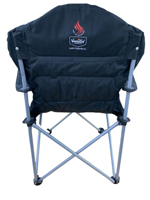Vanilla Leisure Camp Chair Pro XL (Charcoal) Folding Outdoor Chair with Heated Seat and Back