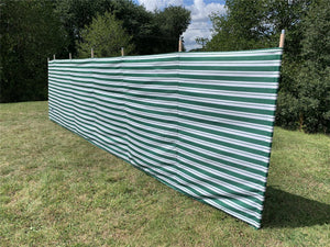 Vanilla Leisure Prestige 7 Pole Striped Windbreak Green