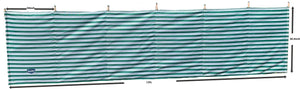 Vanilla Leisure Prestige 7 Pole Striped Windbreak Green