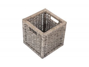 Vanilla Leisure Small Wooden Framed Split Willow Storage Basket Handcrafted and ethically sourced.