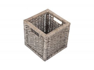 Vanilla Leisure Small Wooden Framed Split Willow Storage Basket Handcrafted and ethically sourced.