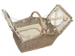 Vanilla Leisure Double Lidded 4 Person Picnic Hamper