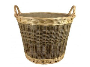 Vanilla Leisure Unpeeled Log Basket With Lining