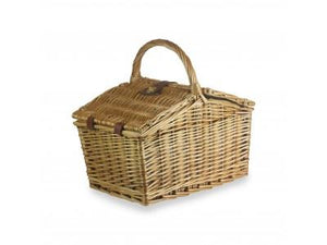 Vanilla Leisure 2 Person Green Tweed Double Lidded Hamper