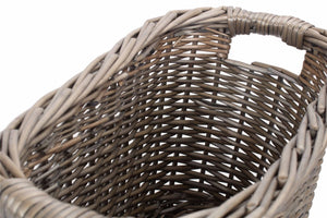 Vanilla Leisure Oval Toilet Organiser Wicker Basket