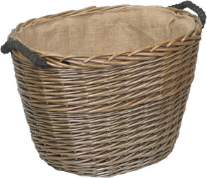 Vanilla Leisure Medium Oval Log Basket
