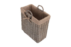 Vanilla Leisure Slim Hallway Antique Wash Log Basket