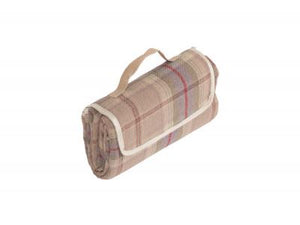 Vanilla Leisure Lavender Tartan Picnic Rug