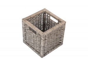 Vanilla Leisure Small Wooden Framed Split Willow Storage Basket Handcrafted and ethically sourced.
