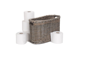 Vanilla Leisure Oval Toilet Organiser Wicker Basket