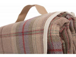 Vanilla Leisure Lavender Tartan Picnic Rug