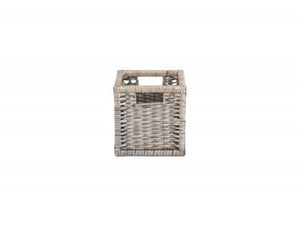 Vanilla Leisure Small Wooden Framed Split Willow Storage Basket Handcrafted and ethically sourced.