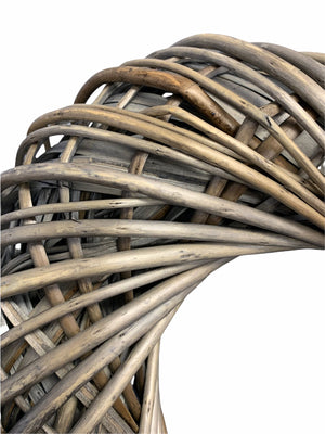 Vanilla Leisure Medium Heart Shaped Wicker Wreath, Ethically sourced and produced