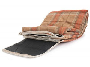 Vanilla Leisure Autumn Red Tartan Picnic Rug