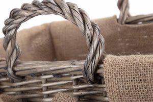 Vanilla Leisure Slim Hallway Antique Wash Log Basket
