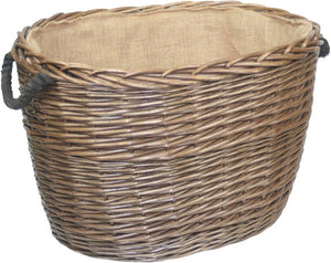 Vanilla Leisure Large Oval Log Basket
