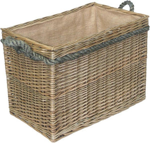 Vanilla Leisure Medium Rectangular Rope Handled Log Basket