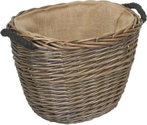 Vanilla Leisure Small Oval Log Basket