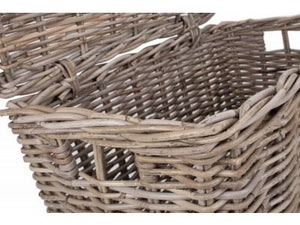 Vanilla Leisure Large Slim Rattan Storage Basket