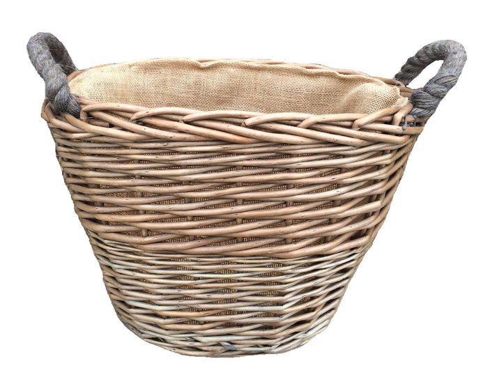 Vanilla Leisure Small Oval Log Basket