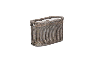 Vanilla Leisure Oval Toilet Organiser Wicker Basket
