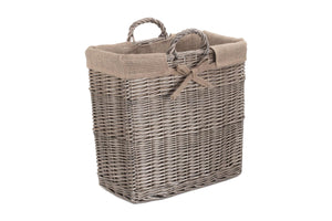 Vanilla Leisure Slim Hallway Antique Wash Log Basket
