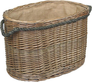 Vanilla Leisure Set 2 Oval Rope Handled Log Baskets