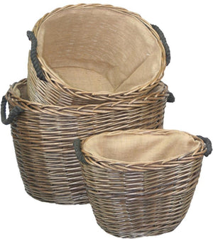 Vanilla Leisure Set 3 Oval Log Baskets