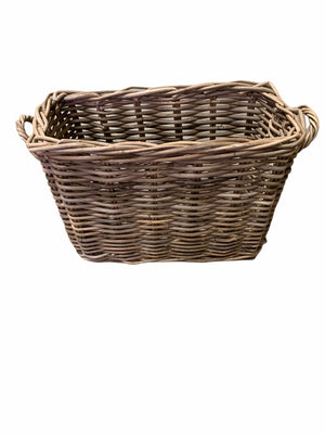 Vanilla Leisure Small Rattan Boot Room Basket Hand crafted and Ethically sourced materials
